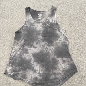 Gray and white tie dye Favorite Tank by AEO, size medium